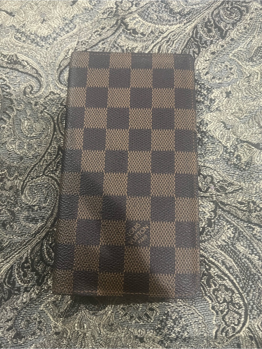 Louis Vuitton Brown Damier Ebene Checkered Long Wallet